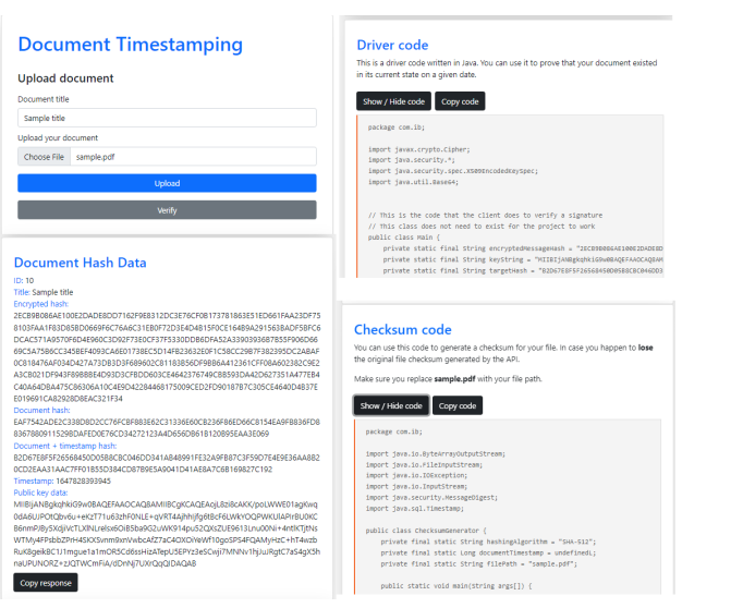 Document Timestamping